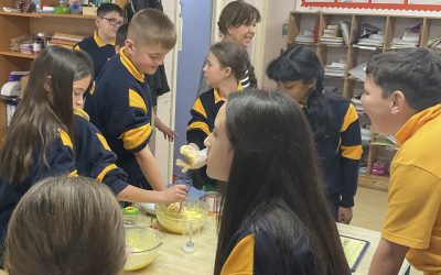 Halloween slime making